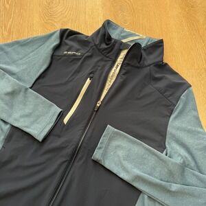 Zero Restriction Full Zip Golf Jacket Mens Medium Blue‎ Performance GHK Logo
